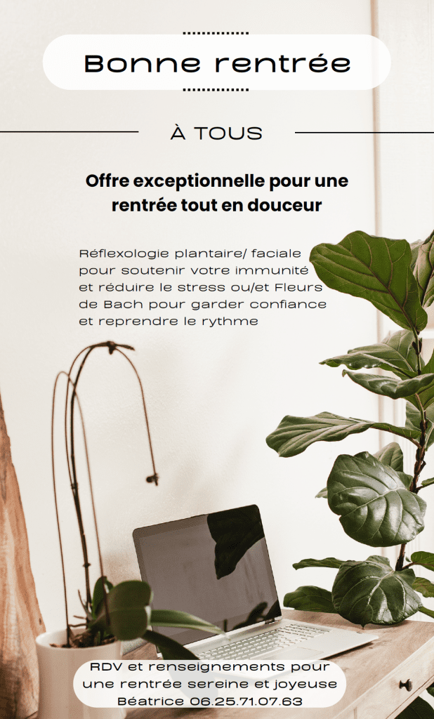 Réflexologie rentrée septembre - Béatrice Laurent Mougel Paris