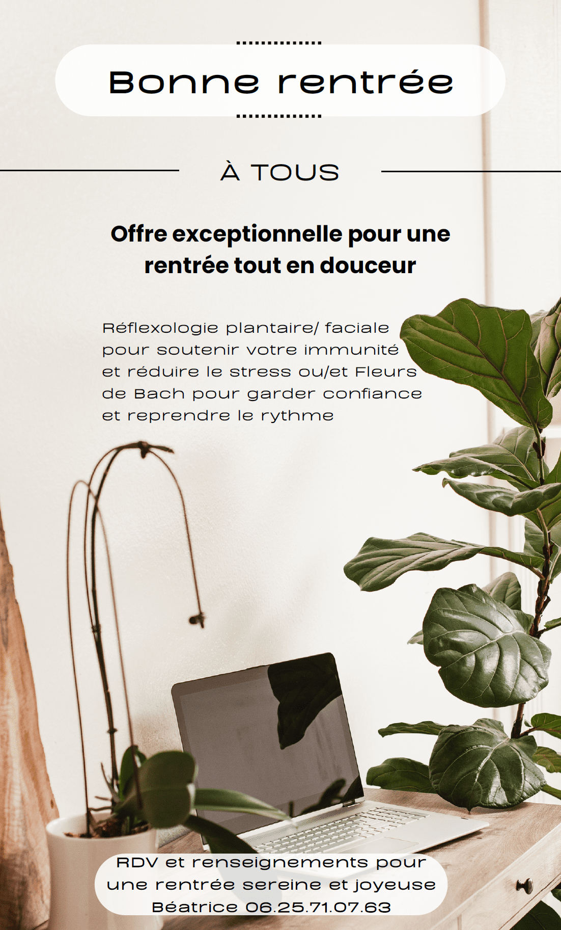 Réflexologie rentrée septembre - Béatrice Laurent Mougel Paris